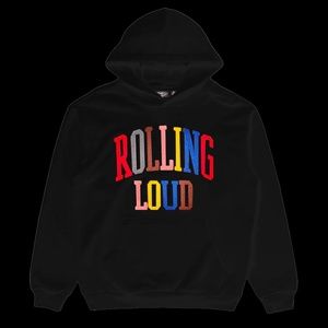 Rolling Loud Multi Chenille Hoodie Sweatshirt Los Angeles